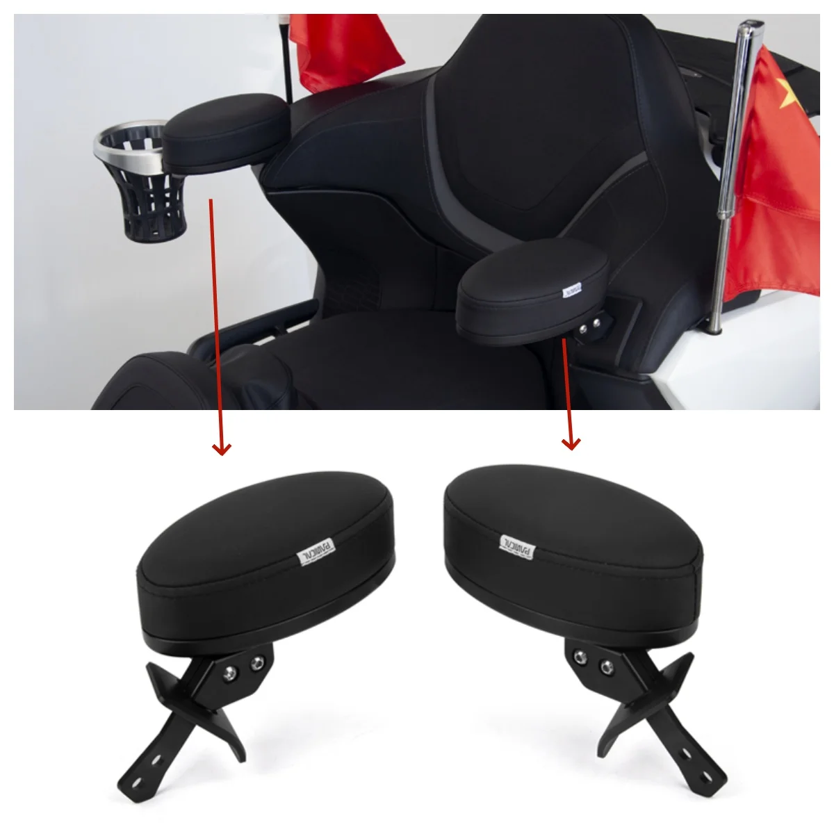 

Panical Motorcycle for Honda GoldWing GL1800 2021-2025 Passenger Armrest Rotating Motorcycle Seat Armrest Grip Accessories