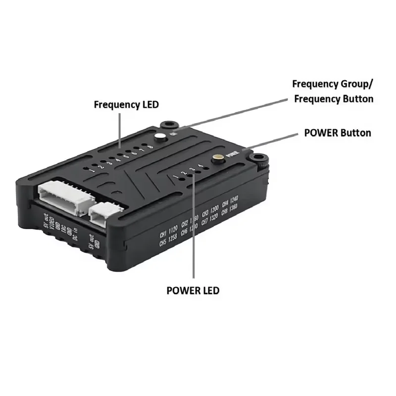 1.2G 1.3G 2W VTX 8CH 2000Mw FPV Audio Video Transmitter 2-6S MMCX Antena Analogowy nadajnik sygnału Port Do RC Drone Airplane