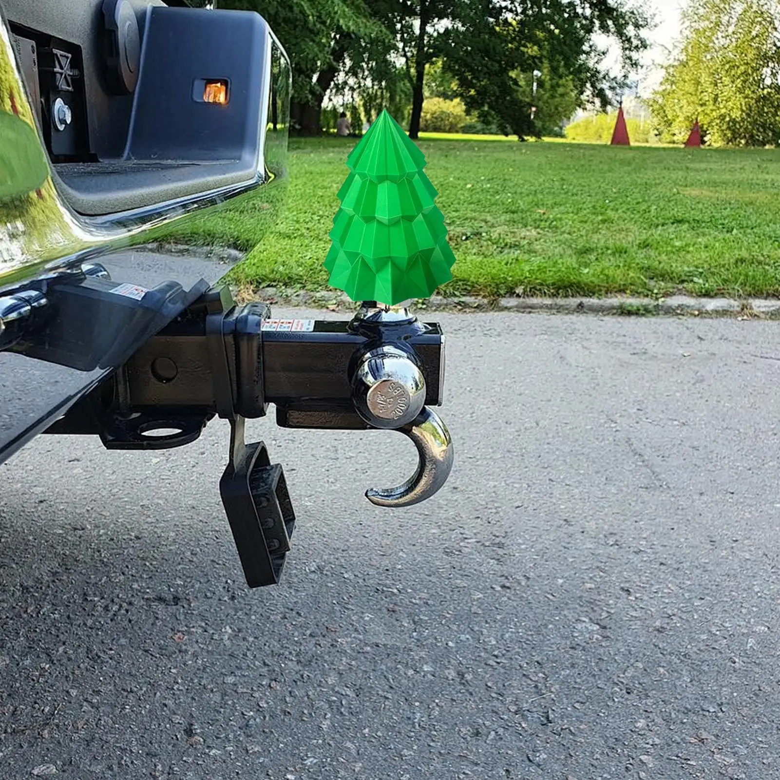 Cover Caps for Trailer Coupling Dust-proof Tree Shape Holiday Supplies Christmas Tree Trailers Hitch Cover for Travel Daily