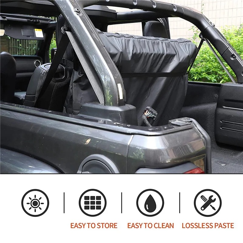 

2X Freedom Top Panels Storage Bag For Jeep Wrangler JK JKU JL JLU 2 Door 4 Door Hard Top Models JT 2007-2021 (Black)