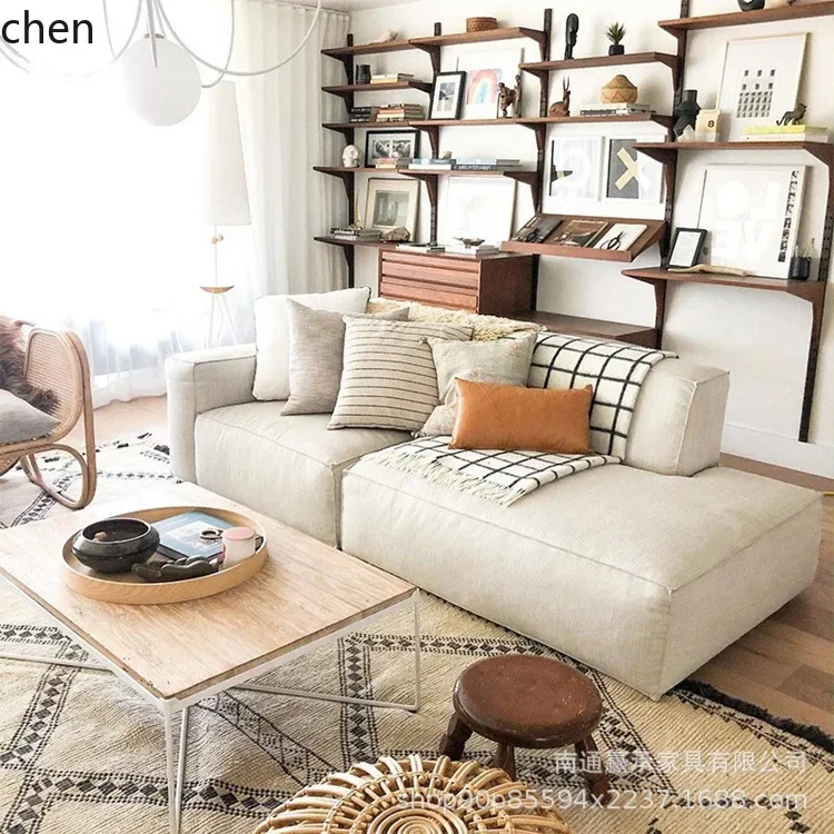 DSA  Tofu Block Sofa Set Simple Cube Module Cream Style