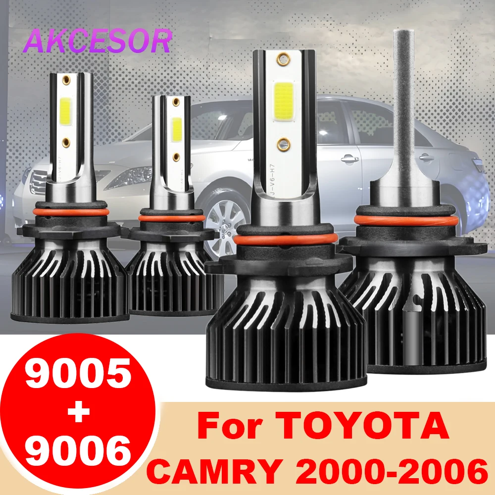 

9006 LED 9005 Car Headlight Bulbs HB3 HB4 fit for TOYOTA CAMRY 2000-2006 High Low Beam 60W 6000LM Auto Lamp