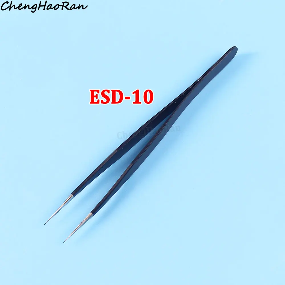 1 Piece Anti-static ESD Tweezers Electronics Repair Tools for Repair Electronic Component capacitors resistors IC chip DIY Tools
