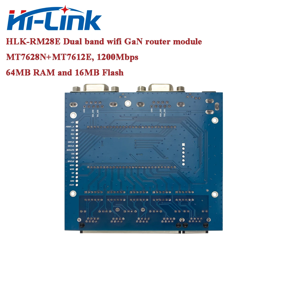 Free Shipping MT7628N+MT7612E Dual Band WiFi Router Module Kit HLK-RM28E 1200Mbps with 64M RAM and 16M Flash