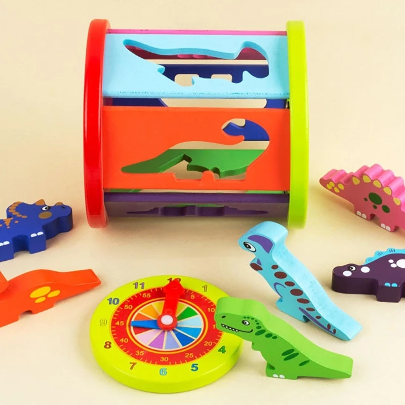 Puzzle géométrique en bois robuste pour enfant, jeu créatif développement des compétences cognitives, accessoires pour