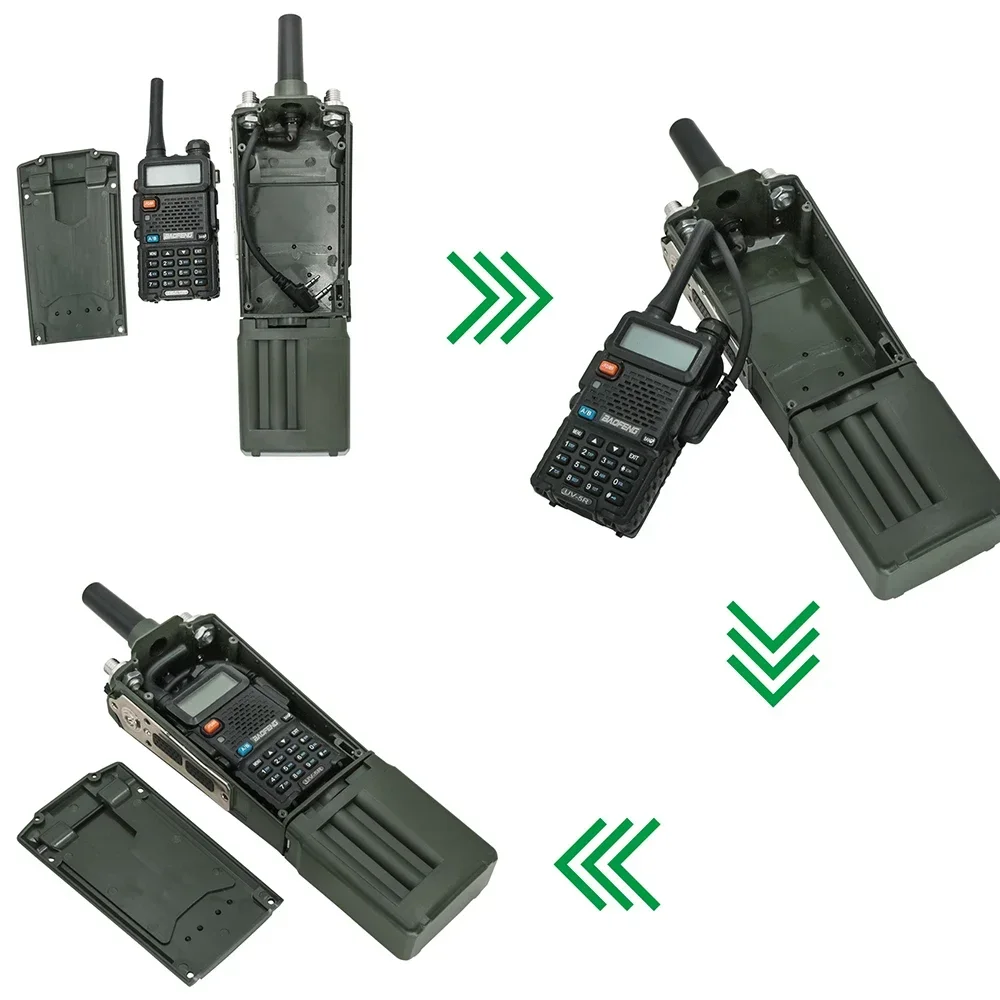 DulAN/PRC-163 Harris Military Radio DUNIVirtual Box PRC 163 (non fonctionnel) pour Baofeng UV5R et Dul6 Pin Ptt