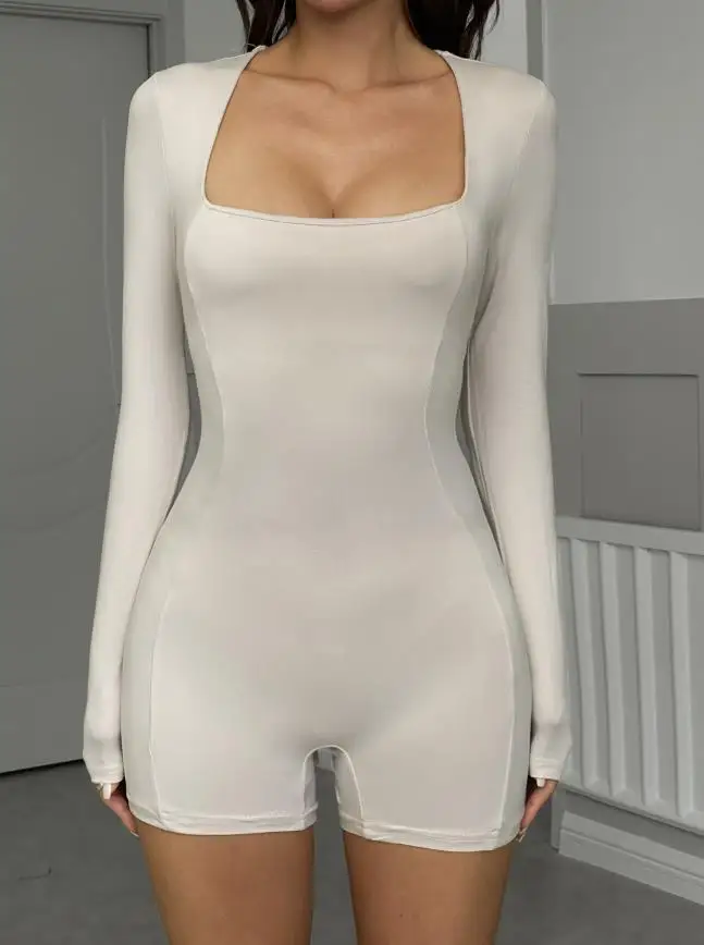 ชุดจั๊มสูทโยคะแขนยาวสไตล์ Y2K หรูหราและเซ็กซี่สำหรับผู้หญิง ประจำฤดูใบไม้ร่วง/ฤดูหนาว ปี 2025