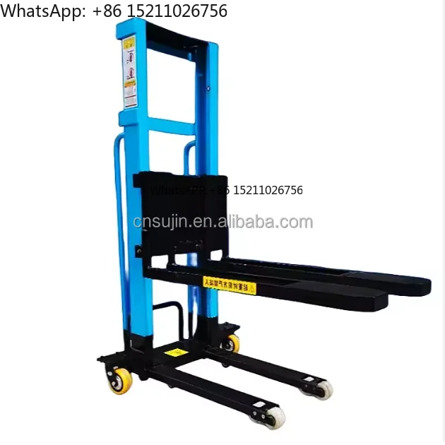 Best-Selling All-Electric 4WD Pallet Stacker Forklift Truck 300kg Load Capacity Easy Hand-Push Installation Factory Wholesale