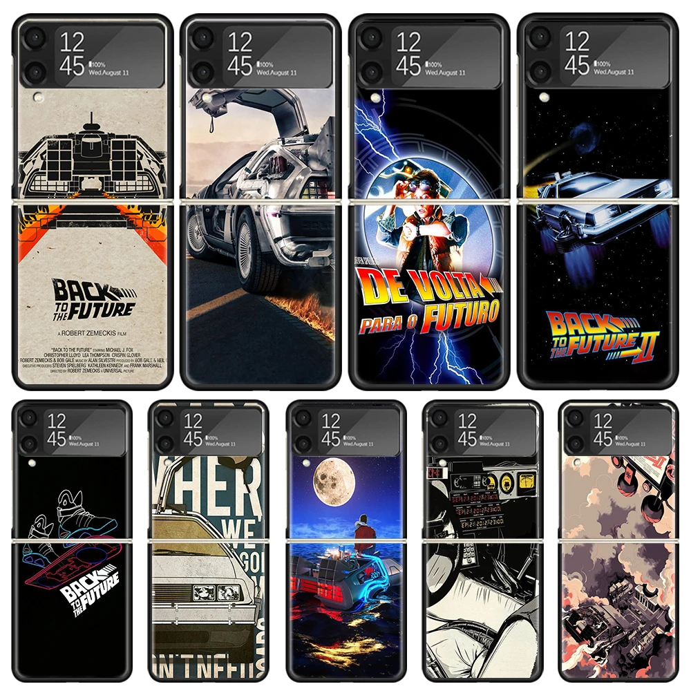 Back To The Future TV Phone Case For Samsung Galaxy Z Flip3 Flip4 Flip5 Flip6 PC Shell For Z Flip 3 4 5 6 Hard Folding Art Cover