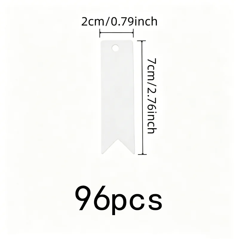 96 pcs Blank Gift Tags, Blank Smooth Surface, suitable for Gift Wrapping Decoration, Easy to Write On