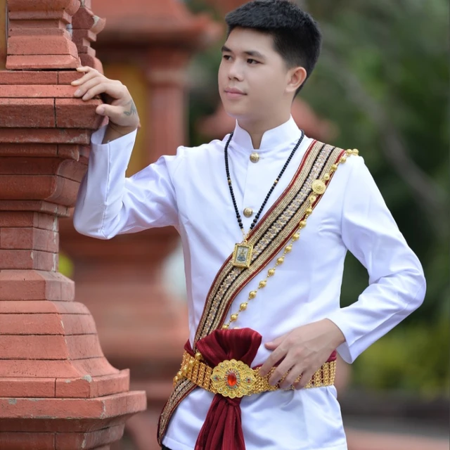 Thailand Traditional Clothing For Men Short Sleeves Laos Ahom Shan Thai Dai  Customes Asian Clothes Ethnic Style Dress Thailand - Asia & Pacific Islands  Clothing - AliExpress