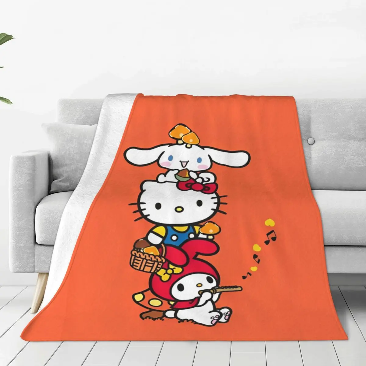 

Warm Blanket Travel Office Hello Kitty Throw Blanket Flannel Bedspread For Couch Chair Sofa BedFunny Sofa Bed Cover