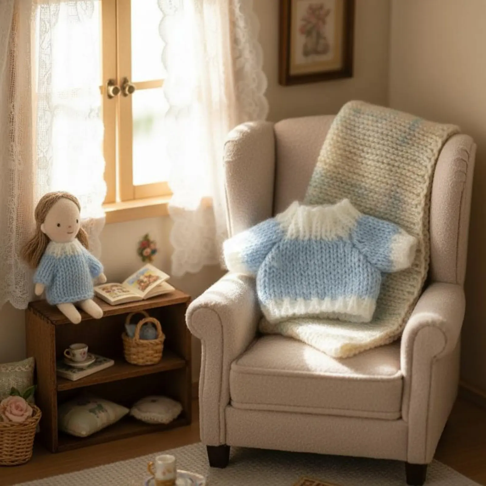 

Doll Clothes Replacement Outfit Miniature Doll Sweater Soft Yarn Miniature Knit Sweater for Hobbyists, Kids, Craft Projects