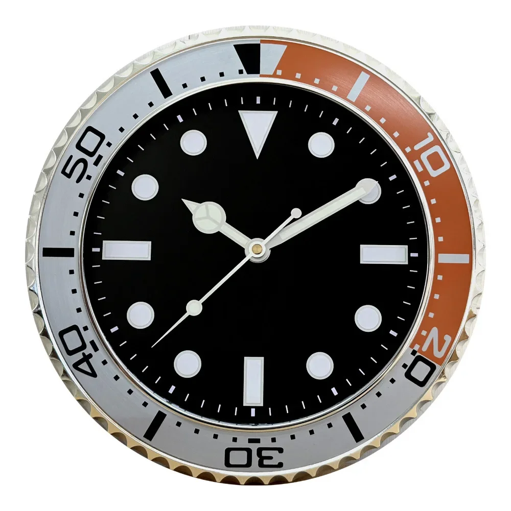 Silent Famous Creative Water Ghost Wall Role Watch Luxury Silent Quartz Luminous Wall Watches New Modern Design Role Wall Clocks