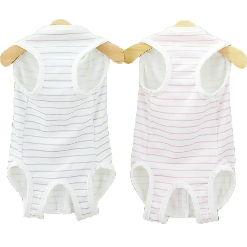 

Strips Pet Clothes Sterilization Surgical Jumpsuit Dog Pajamas For Small Dogs Chiwawa Weaning Gown Clothing Puppy Onesie Pijamas
