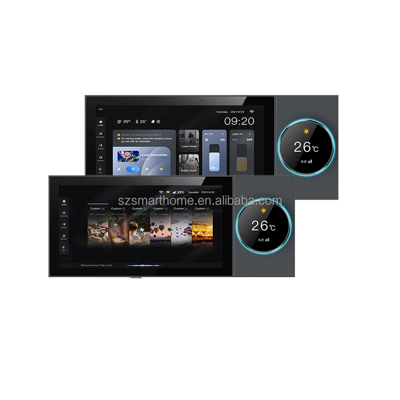 

6 Inch Smart Home Central Control Panel with Zigbee Gateway Control Smart Light Switch Door Play Music Smart System
