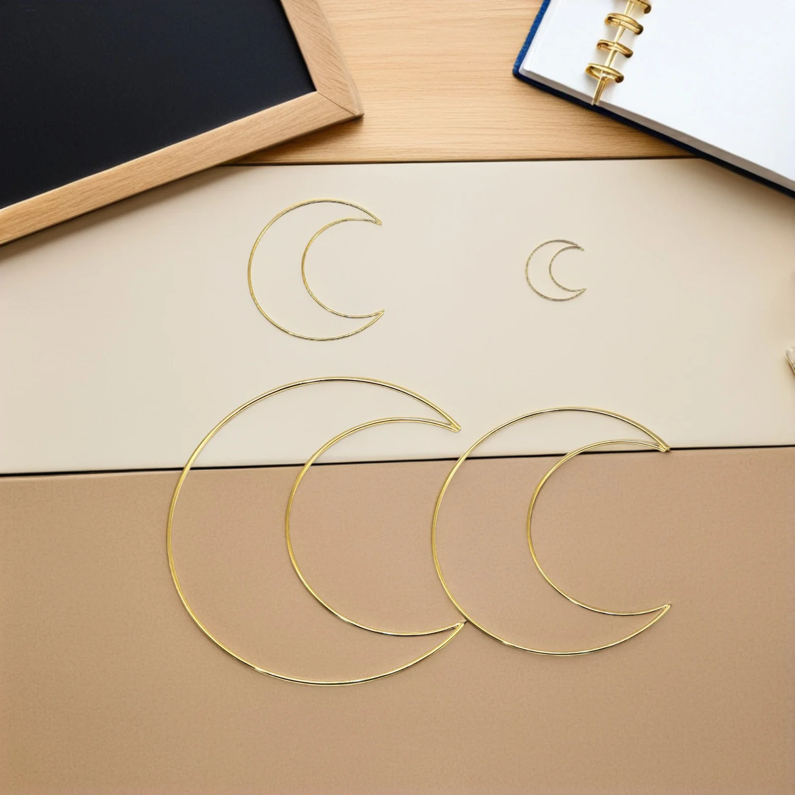 

8pcs Metal Wire Moon Frame For Dream Catcher Rings Crescent Wreath Form Craft Supplies Diy Home Wall Hanging Decor Iron Moon