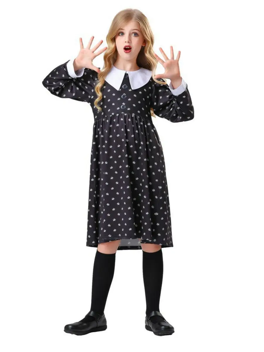 أزياء الهالوين الجديدة للأطفال آدم بار أداء المسرح طويل بلا دكتور فيم أزياء نسائية عرقية #5