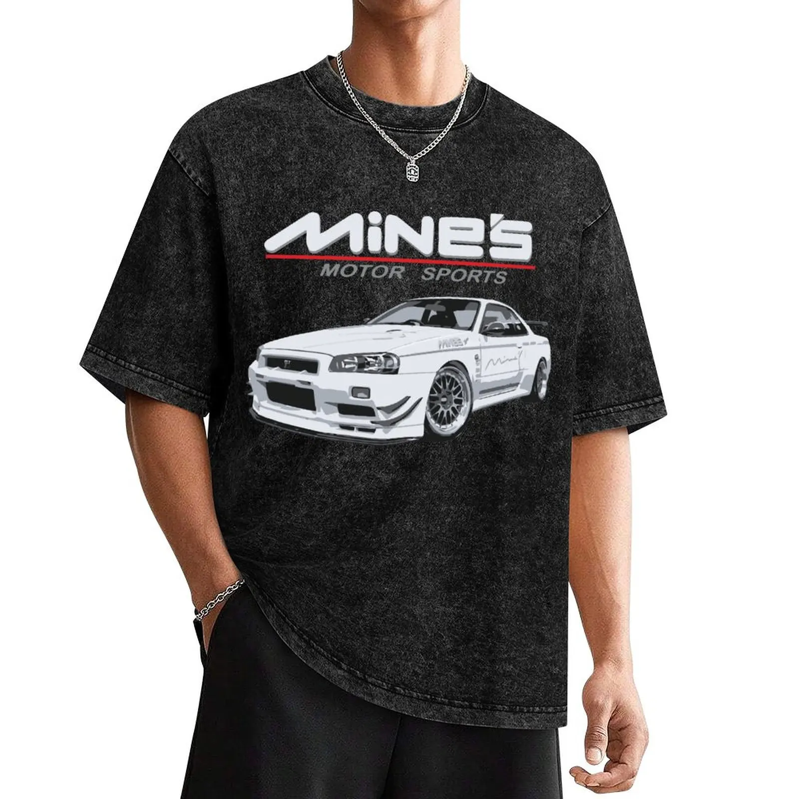 

GT-R R34 Vspec N1 Skyline Mine's T-Shirt heavyweights oversized big and tall t shirts for men