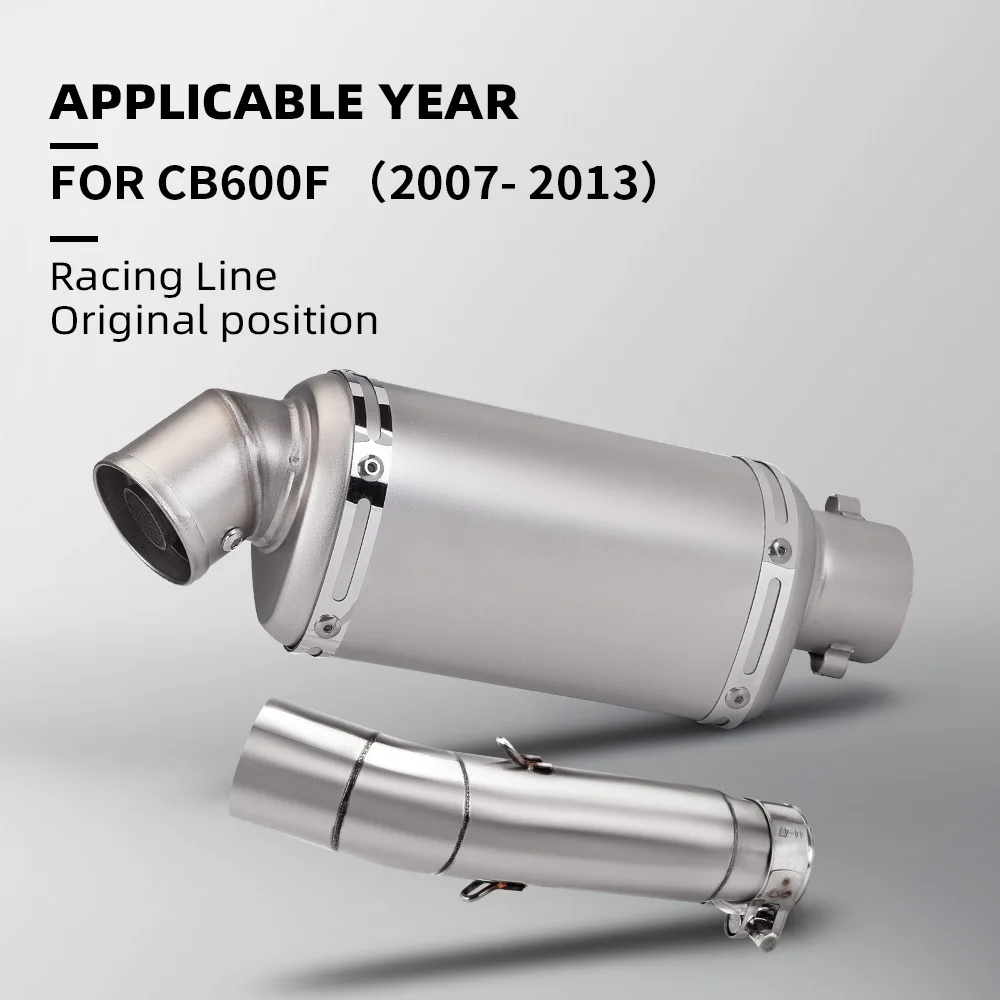 

For Hornet 600 CB600F 2007 - 2013 Motorcycle Exhaust Modify Escape Moto Stainless Steel Middle Link Pipe