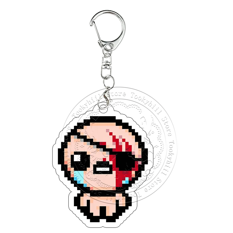 Pixel The Binding of Isaac Acryl-Schlüsselanhänger Book of Belial Samson Cain Taschenanhänger Cartoon-Spiel-Sammlung Cosplay-Schlüsselring – Detail 14