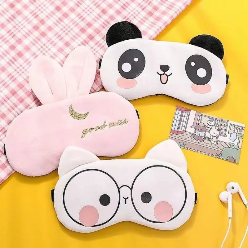 Sleeping Mask Sleeping Blindfold Soft Plush Eye Masks Cute Cat Eye Cover Plush Mask Eyepatch Nap Health Eye Cover