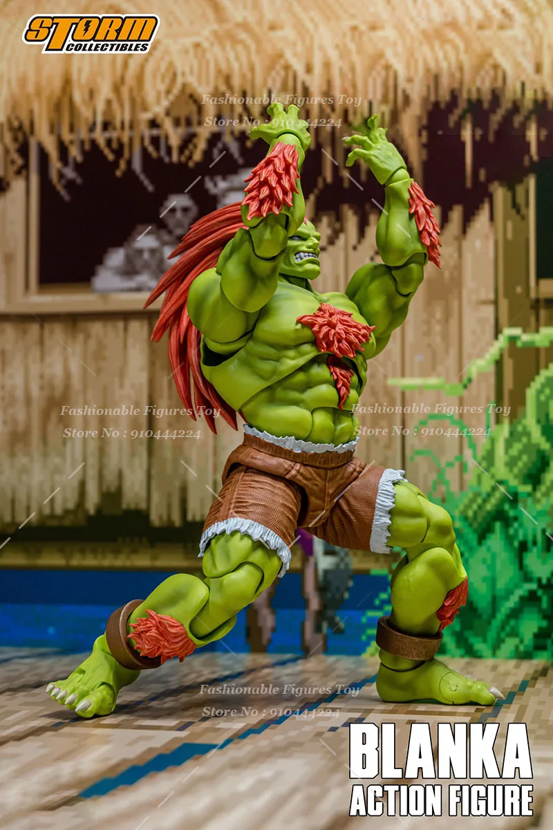 Strom ของเล่น 1/12 ผู้ชายทหาร Strong Blanka ต่อสู้เกมสีเขียว Orcs Challenger ชุด 6 นิ้ว Action Figure ของเล่นคอลเลกชัน