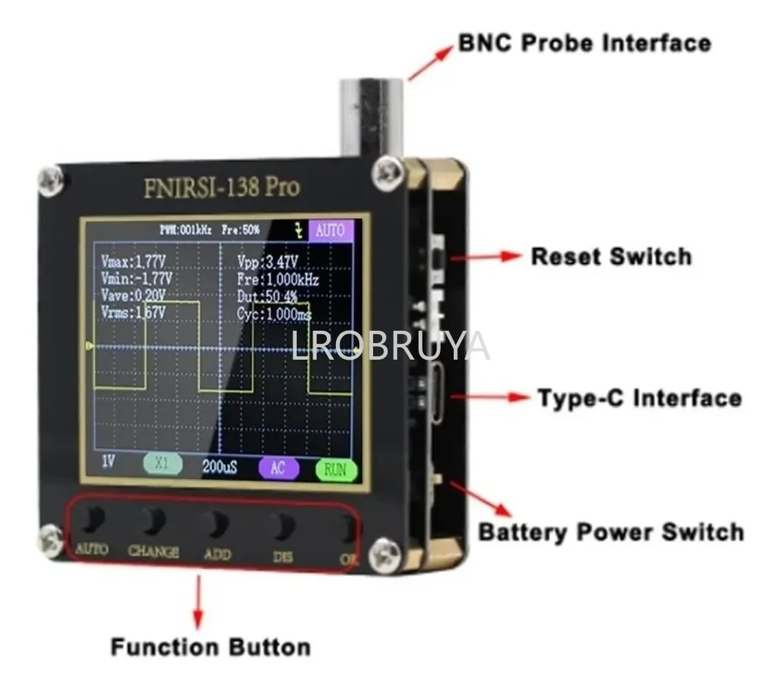 

DSO138Pro Oscilloscope Upgrade Kit - Electronic Learning Kit - Handheld Compact Auto Repair Oscilloscope LT-ZZ0077
