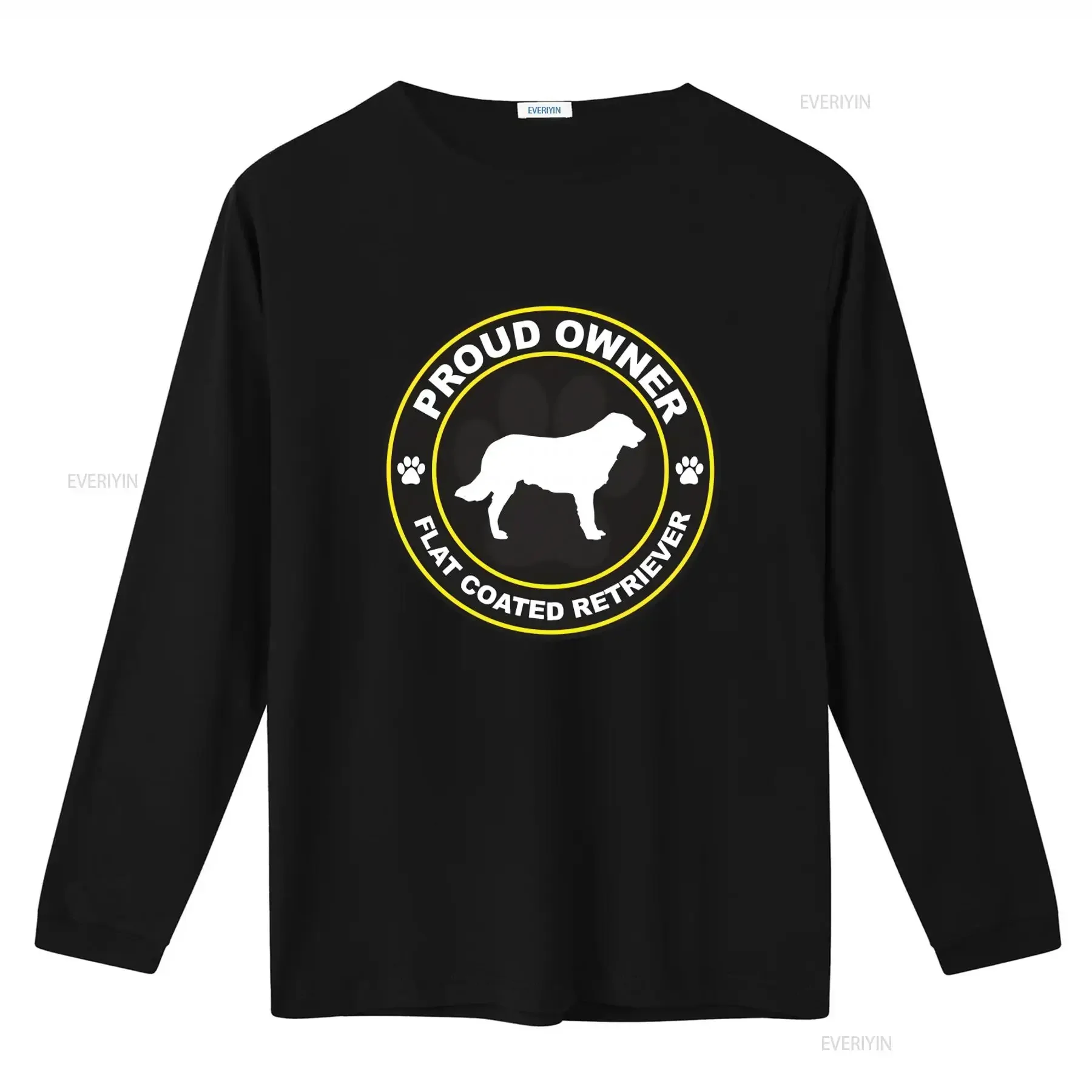Proud Owner Flat Coated Retriever Dog Canine Pet T Shirt Fashion Casual Top vintage Washed streetwear Stretched Comfortable