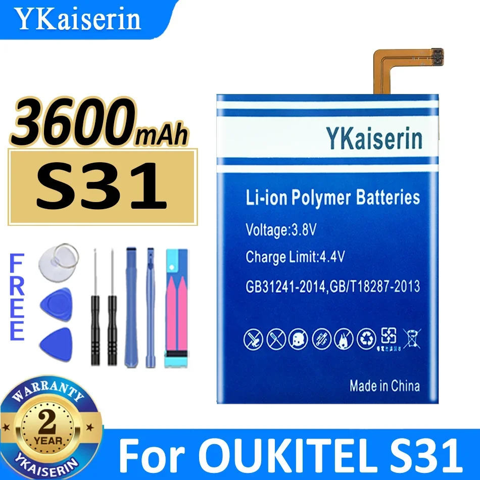 

3600mAh YKaiserin Battery For OUKITEL S31 Batteries