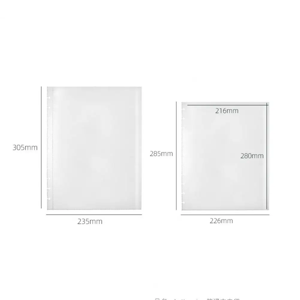 25 pz A4 A5 pagina interna libro fotografico pagina alta trasparenza a prova di polvere trasparente protezioni per schede di ricetta maniche materiale scolastico