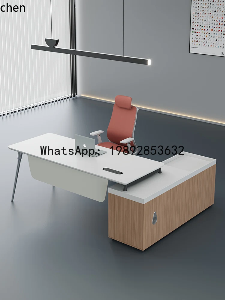 supervisor manager desk and chair combination simple light luxury single desk office furniture large desk