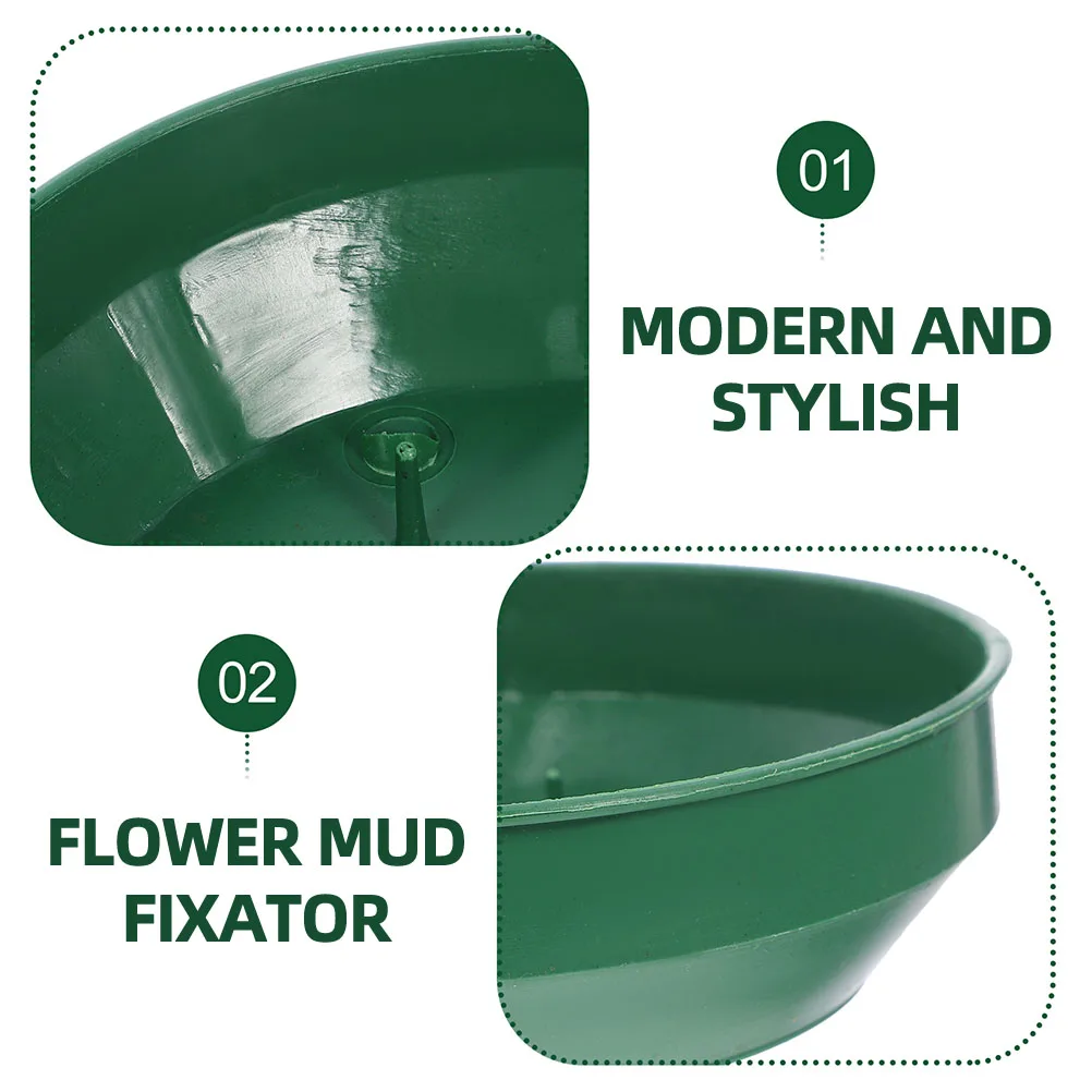 

2Pcs Round Needle Plate Decoration Tray for Flower Arrangements Weddings Home Decor Plastic Foam Trays Floral Supplies