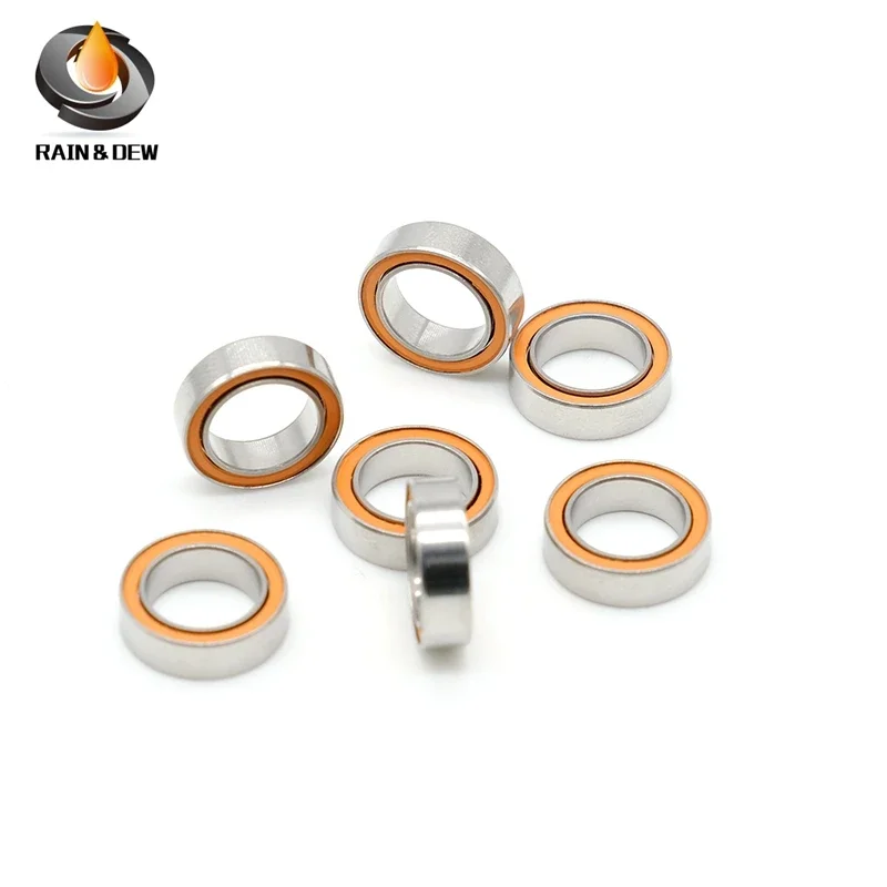 1PCS  SMR128 2RS CB ABEC-7 8X12X3.5 mm MR128 Stainless steel hybrid ceramic ball bearing Without Grease Fast Turning