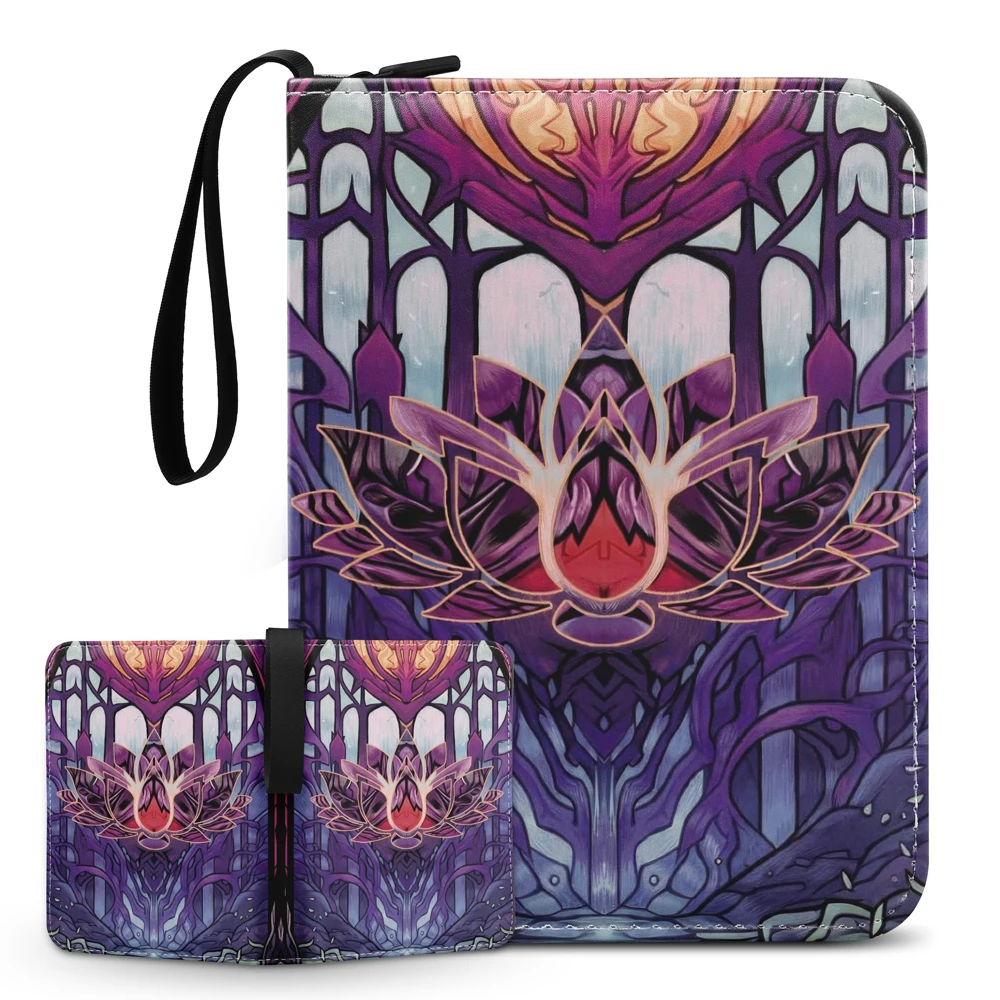 9 Pocket binder trading cards binder ,Accommodating 900cards binder “Teardrop”motifs zipped