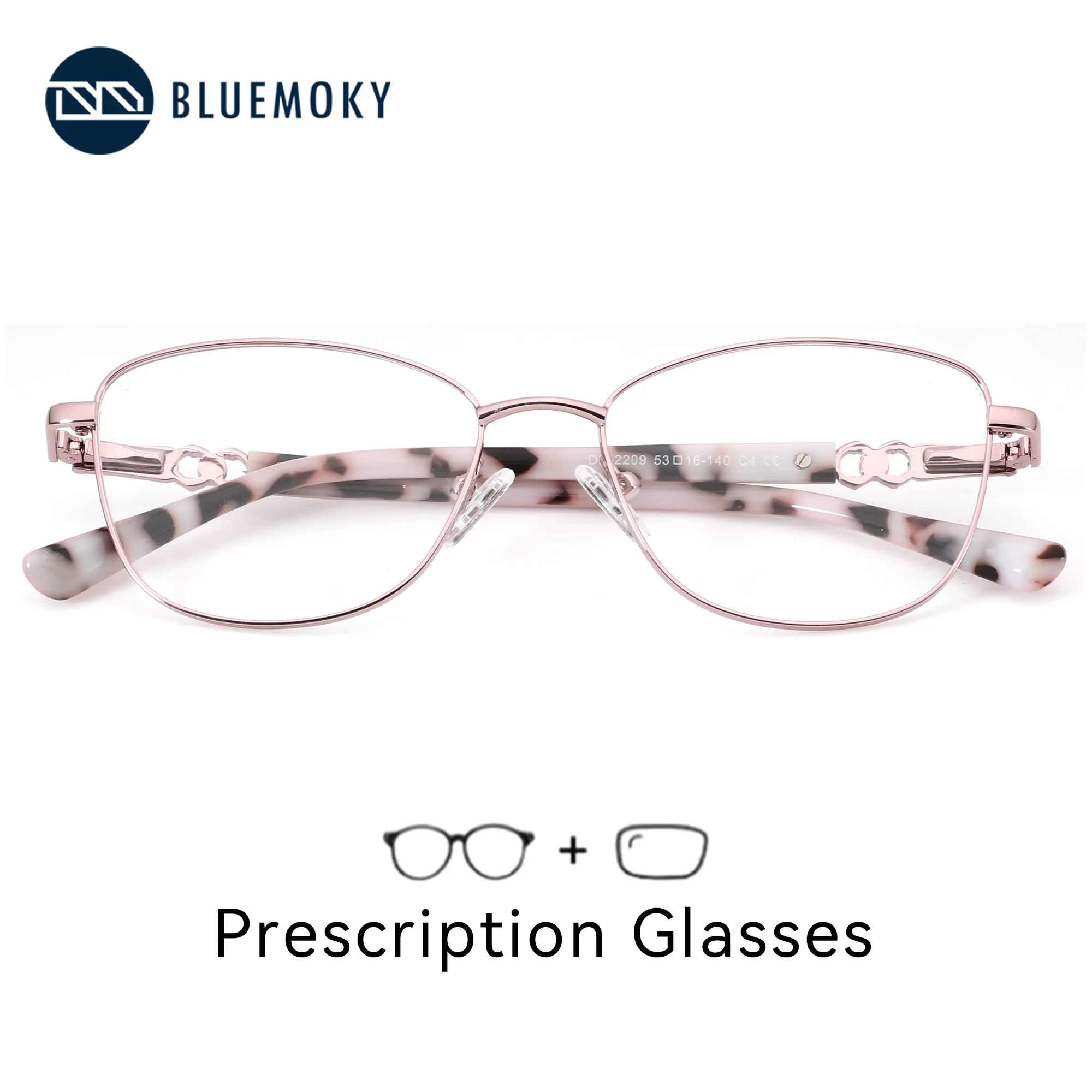 

BLUEMOKY M размер металлические квадратные очки для близорукости на заказ очки по рецепту для женщин антисиний свет прогрессивные фотохромные оптические линзы