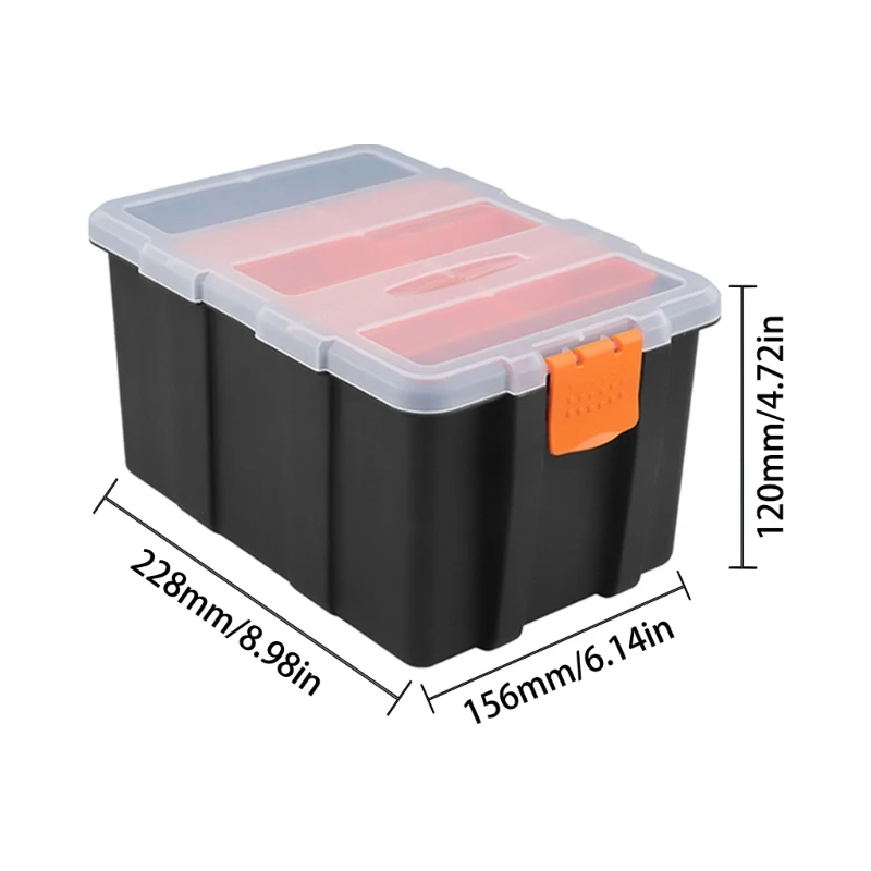Plastic Box Screw Compartment Box 6/11/21 Grids Tool Storage Boxes