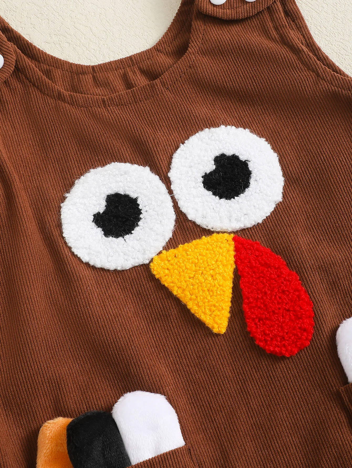Baby Girl Thanksgiving Turkey Pattern Dress Set with Headband Spring Autumn Collection Infant Clothing Accessories