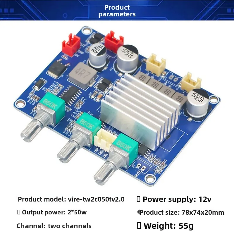 SOTAMIA TPA3116 الصوت مكبر كهربائي مجلس ثنائي القناة 50 واط * 2 عالية الطاقة عالية الدقة وحدة الصوت DC12 15 فولت صندوق الصوت