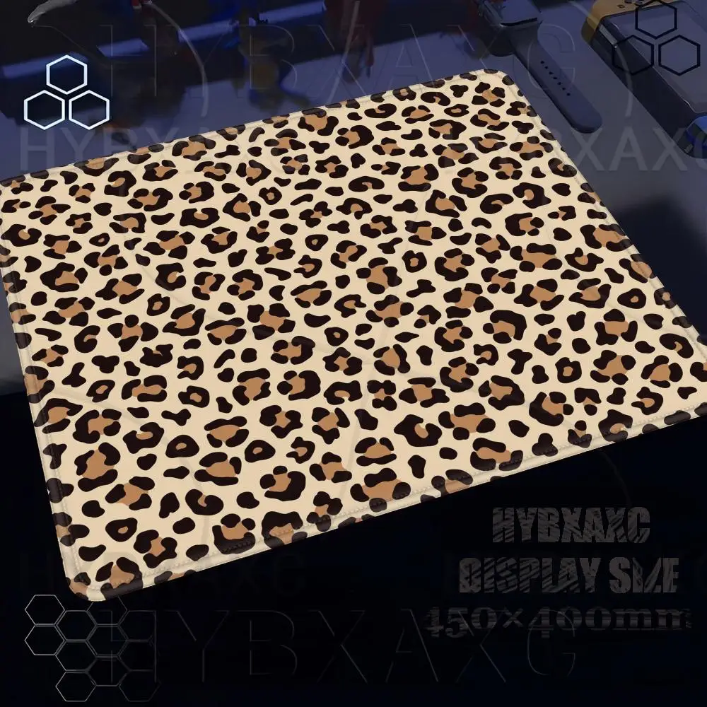 Stylish Brown Leopard Print Design Mouse Pad Multiple Sizes Large Square Computer Office Game Table Mats XS Rubber Anti-slip Mat