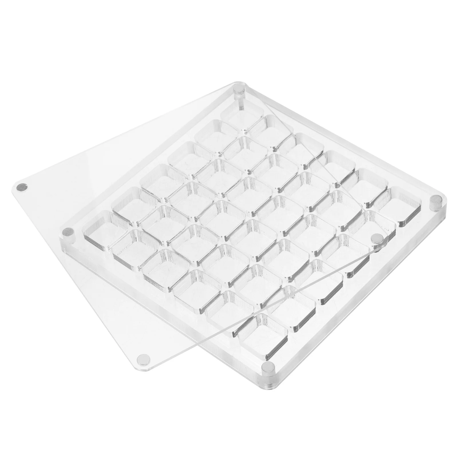 

Seashell Organizer Acrylic 36 Holes Transparent Multi-Grid Storage Box Mini Display Frame Clear Seashell Display Case Decorative