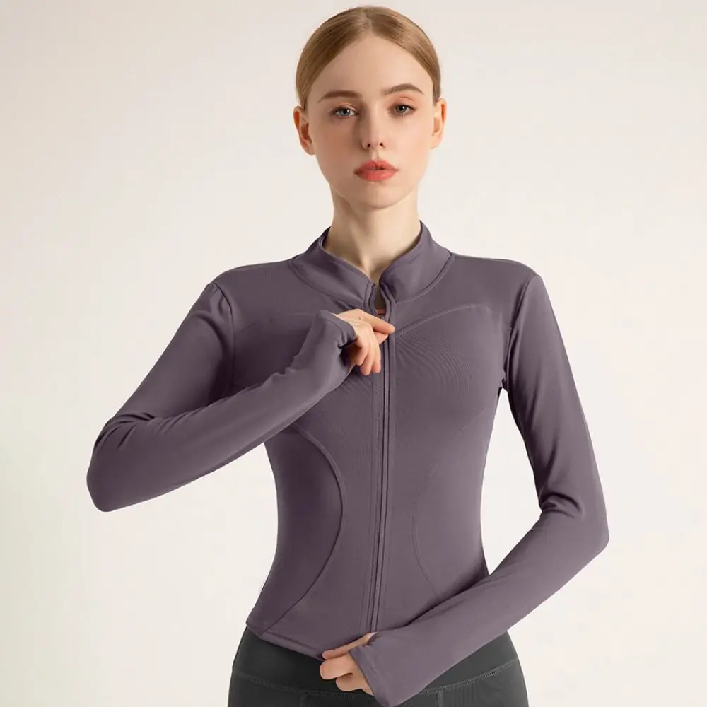 

Quick Drying Top Long Sleeve Long Sleeve Yoga Shirt Crop Top T-shirt Fitness Crop Top Slim Jacket Running Tank Tops Female