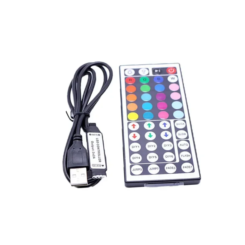 4Pin USB RGB LED Strip Controller For 2835 5050SMD LED Light Bar 44 Keys Remote Control Mini RGB Dimmer