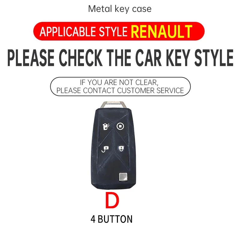 Zinc Alloy Car Key Case for Renault Pickup Truck Lorry Gama Seris T C K Ignition Euro Remote Fob Ring Cover 4Buttons Accessories view 5