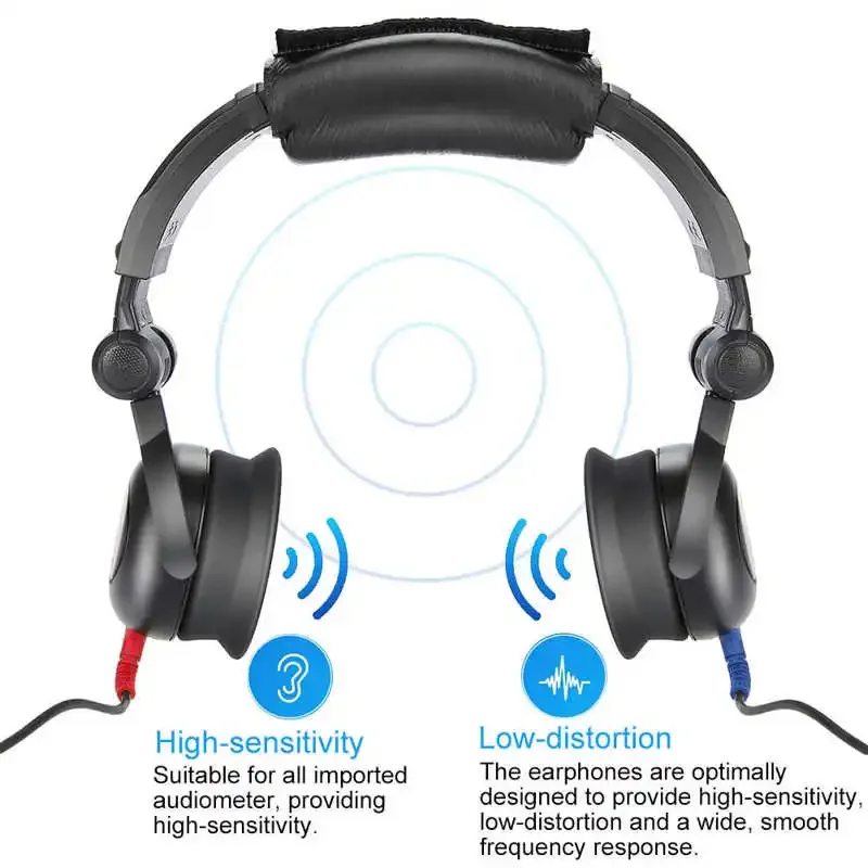 DD45 Audiometer Audiometric Hearing Screening Headphone  Conduction Audiometer for Hearing Test Ear Care Health Care Supplies
