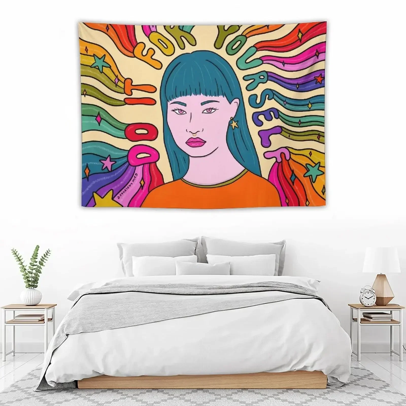 

Do It For Yourself Tapestry Bedroom Deco Art Mural Tapestry