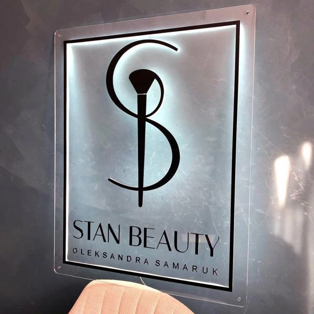 Custom Acrylic Neon Sign Personalise Backlit Sign Business Signboard LED Name Logo Decoration for Office Door Sign Wall Signs
