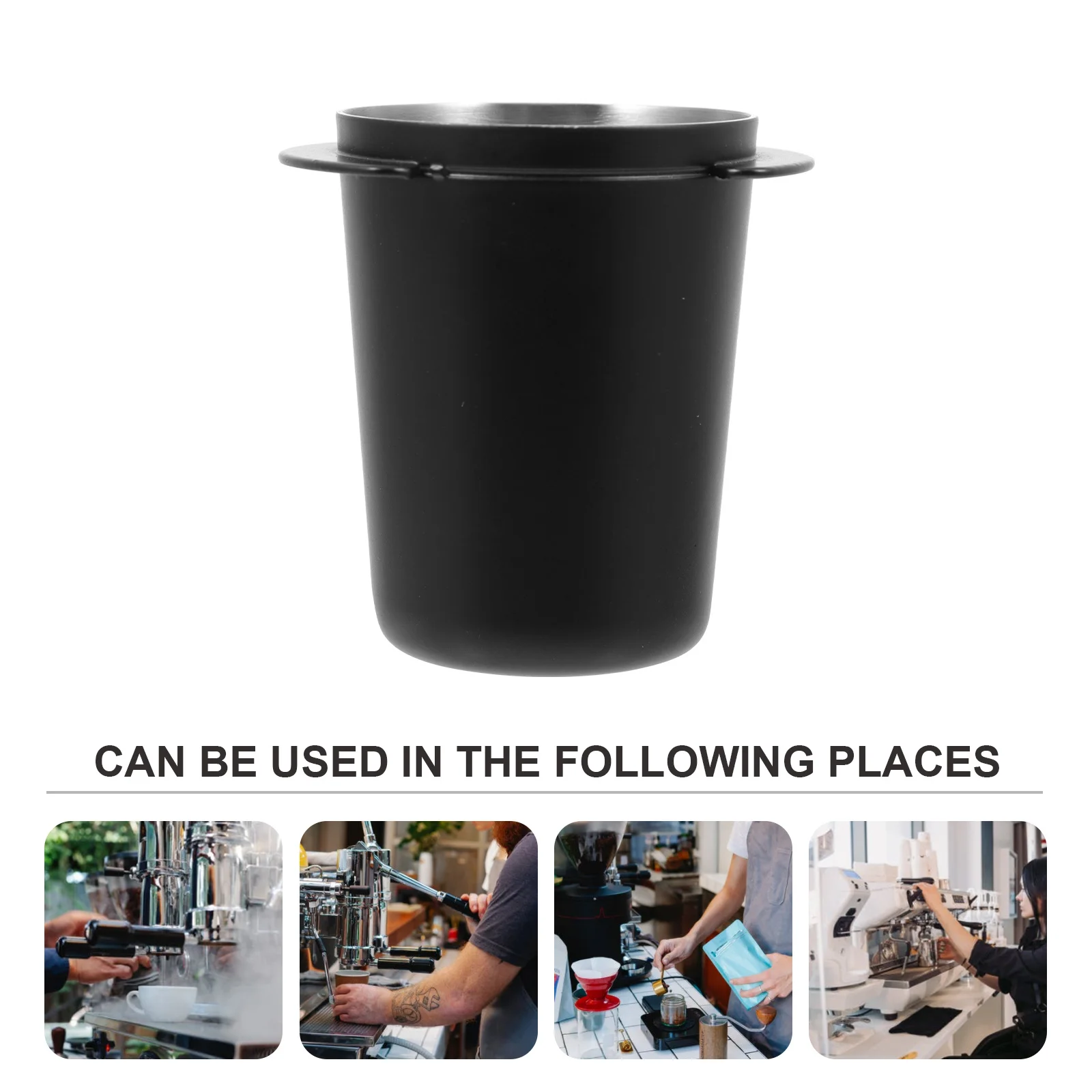

1pc Powder Cup Compact Lightweight Stainless Steel Powder Receiving Container For Coffee Shop Rust Proof Insulated