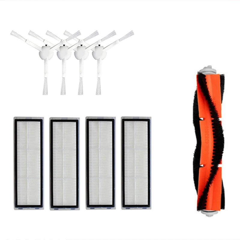 فرشاة حافة فلتر HEPA لشاومى ميجيا ، فرشاة رئيسية ، فرشاة حافة ، مناسبة ل 1 طن ، 1C ، 2C ، F9 ، شفط غبار روبوت ، أجزاء ممسحة وملحقاتها
