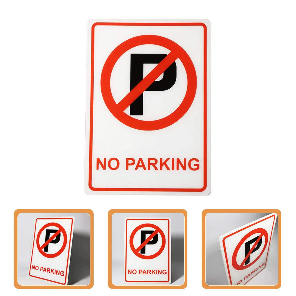 Plastic No Parking Sign Weather Resistant Acrylic Easy Install For Home Yard Restaurant Warning Sign Traffic